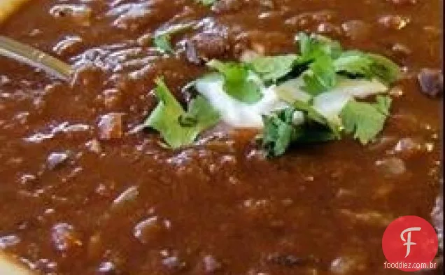 Feijão preto e sopa de tomate