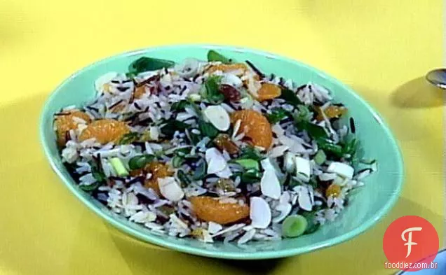 Arroz branco e selvagem frutado