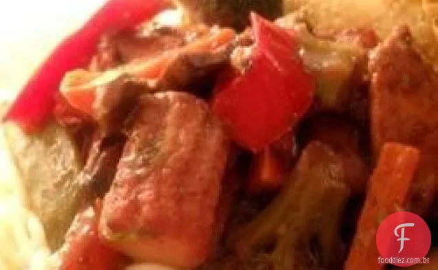 Frango com mirtilo da Heather frite