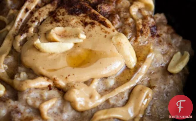 De Manhã Cedo Manteiga De Amendoim Banana Aveia