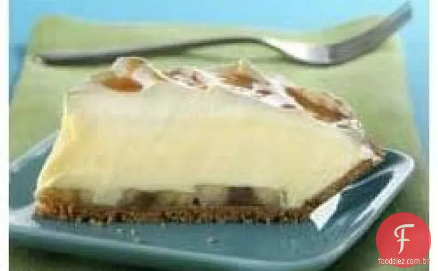Torta de creme de Banana com chuvisco de caramelo