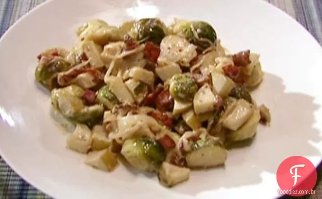 Couve de Bruxelas com Bacon e queijo