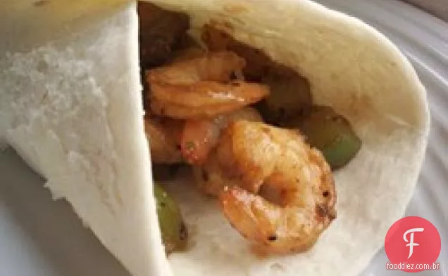 Fajitas de camarão rápido e fácil