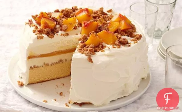 Peach Cobbler Ice Cream Cake