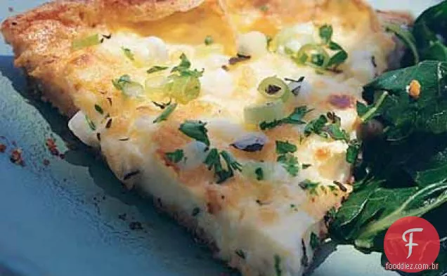 Omelete Feta com pão ralado