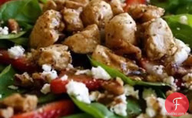 Salada De Morango primavera com frango