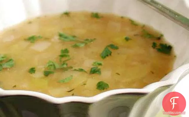 Ensopado de alho-poró e batata