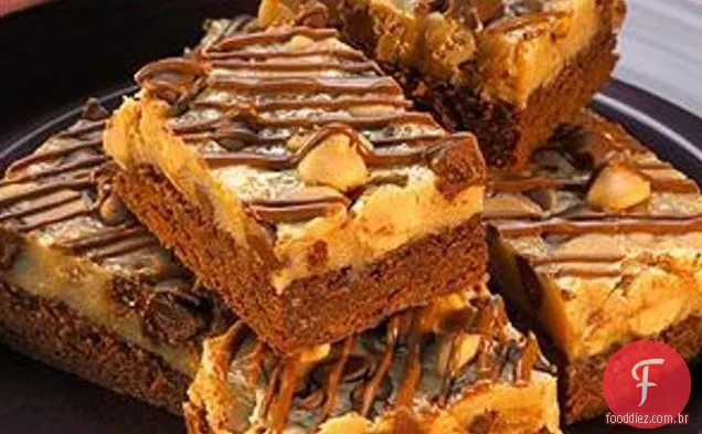 Manteiga De Amendoim E Chocolate Ao Leite Chip Brownie Bars