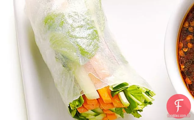 Rolos De Verão De Pepino Crocante