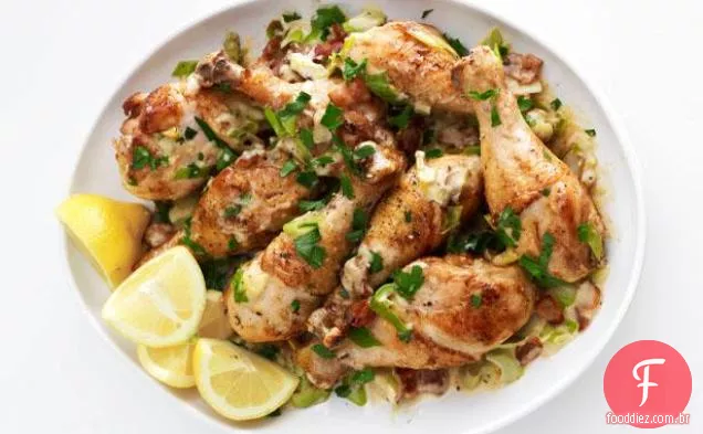 Frango Assado Com Alho-Poró