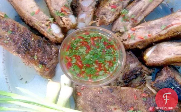 Costelas de porco com molho picante