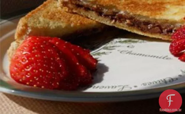 Manteiga de amendoim e chocolate Panini
