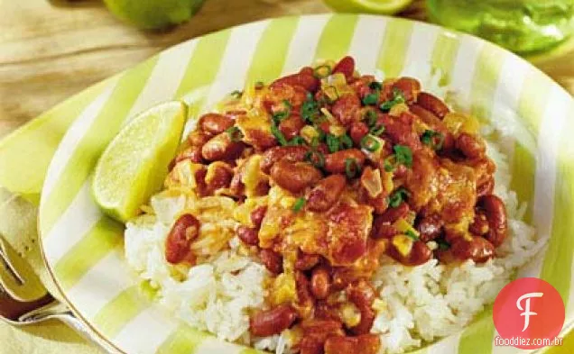 Feijão picante com leite de coco