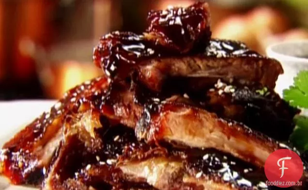Teriyaki-Costelas Sobressalentes De Porco Envidraçadas
