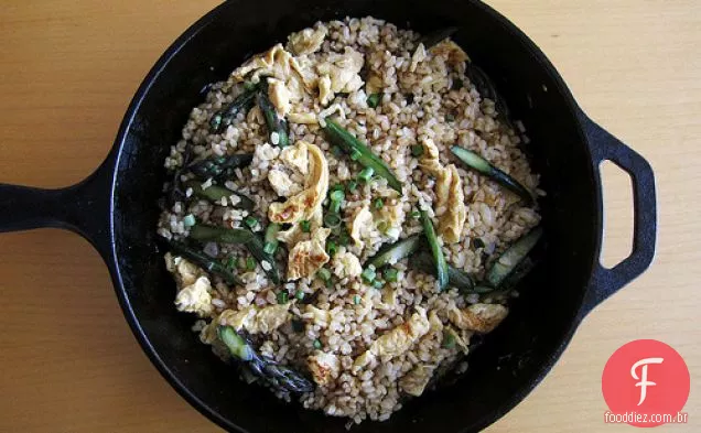 Espargos Roxos + Arroz Frito Com Ovo