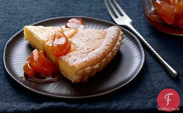 Torta De Queijo De Cabra Com Damascos Melados