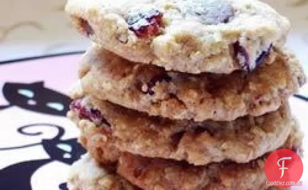 Chewy Oatmeal Cherry Toffee Crisps