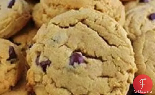 Biscoitos de chocolate com manteiga de amendoim do céu