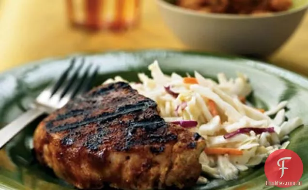 Costeletas de porco com Carolina Rub