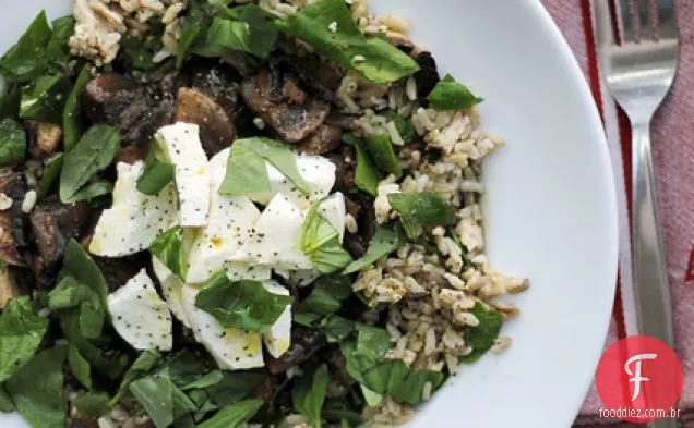 Mussarela, Cogumelos E Arroz Integral
