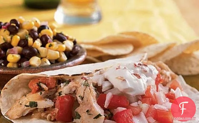 Tacos Snapper com creme Chipotle