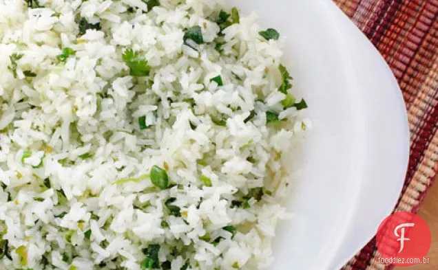 Arroz De Coentro De Cebolinha Com Habaneros E Limão