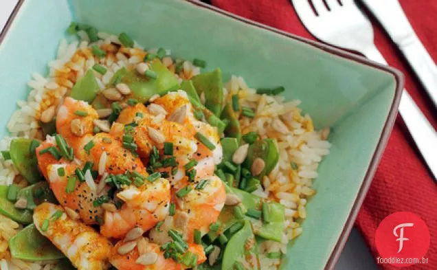 Camarão, Sarna E Arroz Com Caril