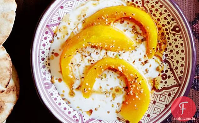 Abóbora Kabocha com Dukkah e melaço de cidra