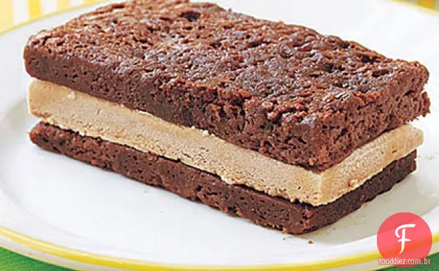 Sanduíches De Sorvete Mocha Brownie