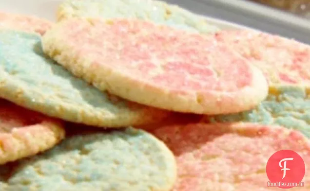 Biscoitos de açúcar de limão com açúcar colorido de Sandy