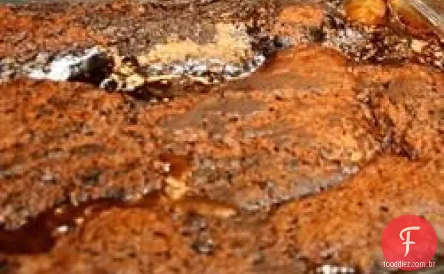 Bolo De Chocolate À Moda Antiga De Cabeça Para Baixo