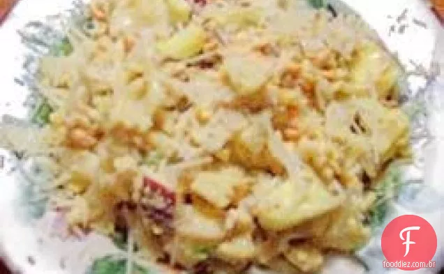 Salada De Macarrão Com Salmão Frito