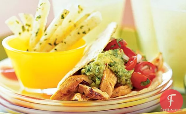 Tacos Macios Com Frango Picante