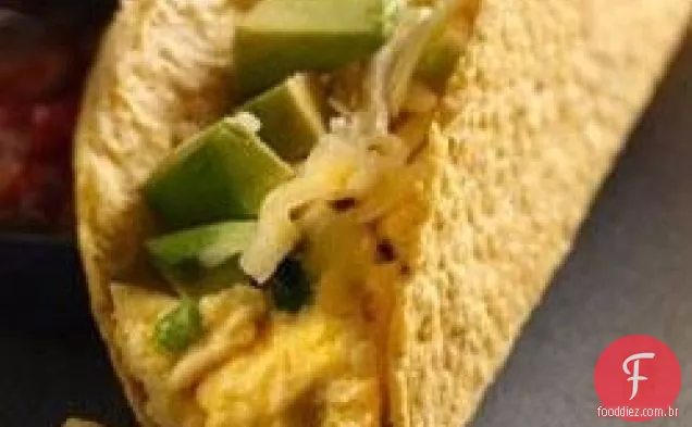 Tacos De Café Da Manhã Com Ovo De Queijo
