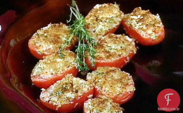 Alho e erva tomates grelhados