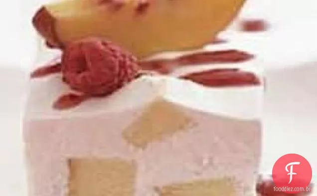 Quadrados Congelados Do Shortcake Do Pêssego