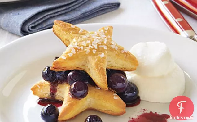 Blueberry sapateiro com açúcar Estrela Shortcakes