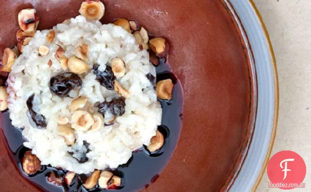 Risoto De Café Da Manhã Com Cerejas E Xarope Pinot Noir