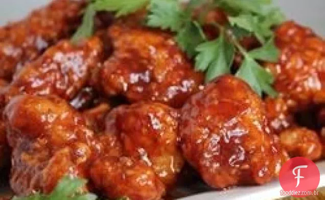 Assado churrasco frango frito