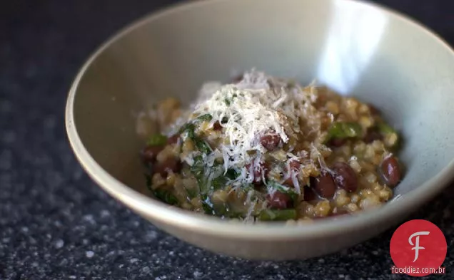 Risoto De Cevada Com Feijão E Verduras