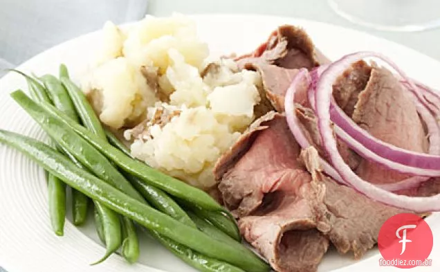 Bife De Flanco Com Purê De Batatas