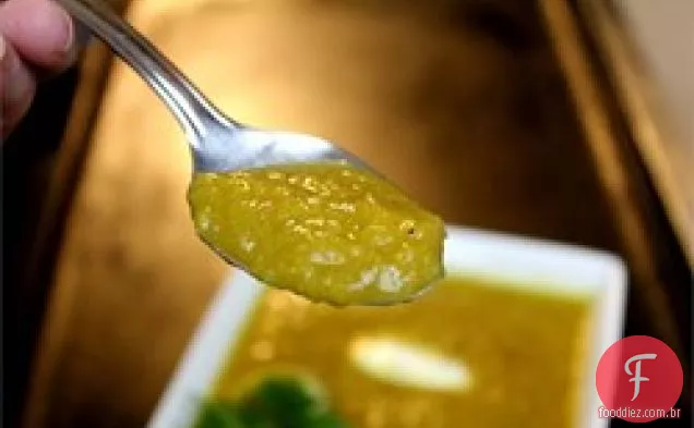 Sopa de maçã e alho-poró