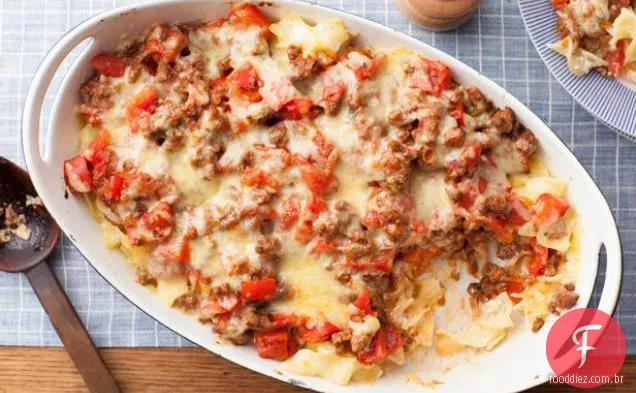 Caçarola de carne e Cheddar