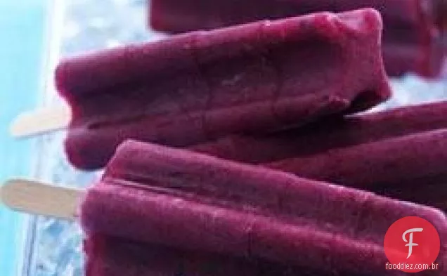 Frozen Blueberry Yogurt Pops