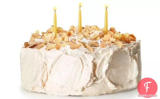 Bolo De Mel-Maçã-Amêndoa