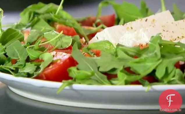 Salada de orégano, queijo Feta e tomate
