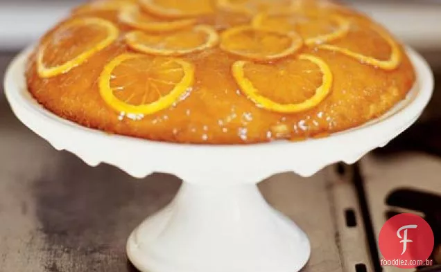 Bolo Laranja-Mel De Cabeça Para Baixo