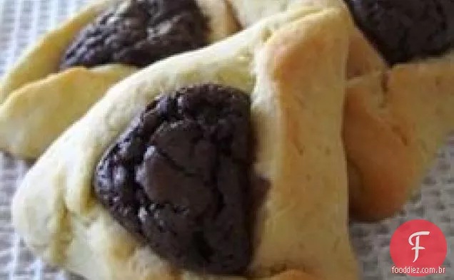 Hamentashen com recheio de Brownie