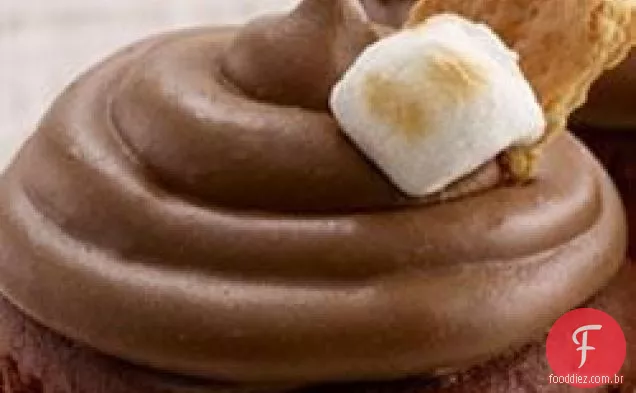 Chocolate Marshmallow S'more Cupcakes