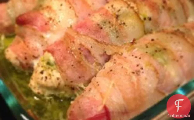 Bacon Embrulhado Pesto Frango